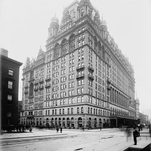 Waldorf Astoria Hotel, New York City, circa 1900.